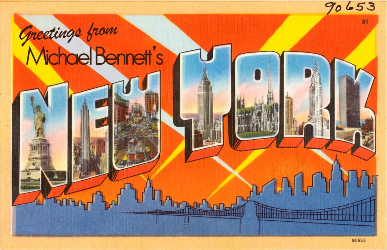Greetings from Michael Bennett's New York City postcard
